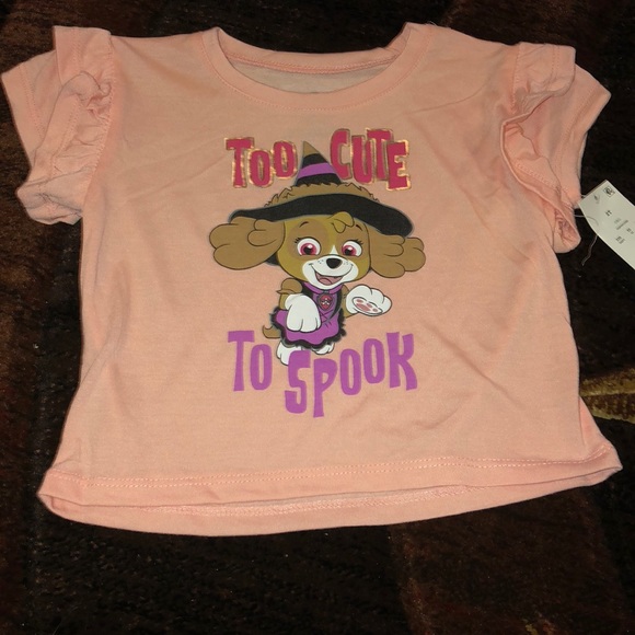 Paw Patrol Pink Heart with 3 paw patrol T-Shirt Girl/'s size 3T short sleeve